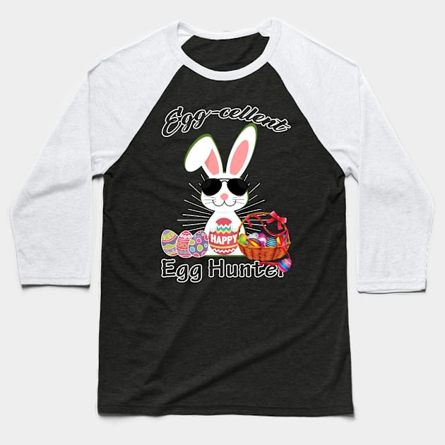 Egg-cellent Hunter Funny Easter Day Gift Men Women Boys Girls Kids Baseball T-Shirt by wonderws